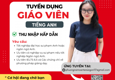 CƠ HỘI NGHỀ NGHIỆP TẠI TRUNG TÂM NGOẠI NGỮ PHƯƠNG NAM - CƠ SỞ TÂN TẠO & CHI NHÁNH TÂN KIÊN